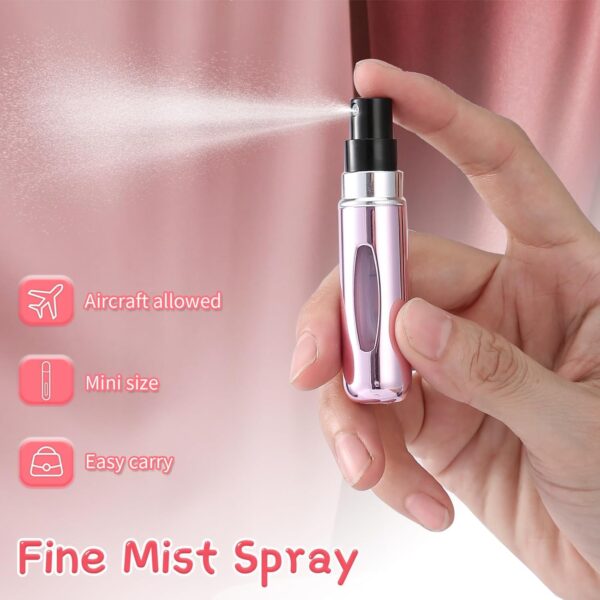 2 pcs Mini Perfume Travel Refillable Bottles-5ml Portable Atomizer Sprayer,Empty Pump Container for Traveling and Outgoing - Image 3