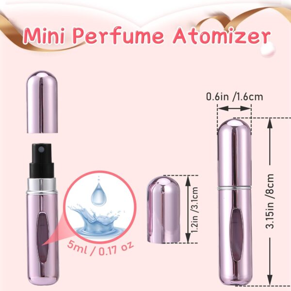 2 pcs Mini Perfume Travel Refillable Bottles-5ml Portable Atomizer Sprayer,Empty Pump Container for Traveling and Outgoing - Image 5