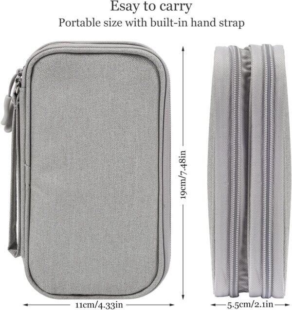 Electronic Organizer Bag, Waterproof Portable Electronic Organizer 10'' (L) x 6" (W) x 3" (H) - Image 3